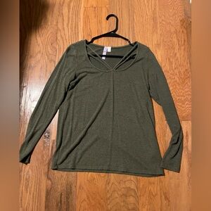 Dark green Long Sleeve Top